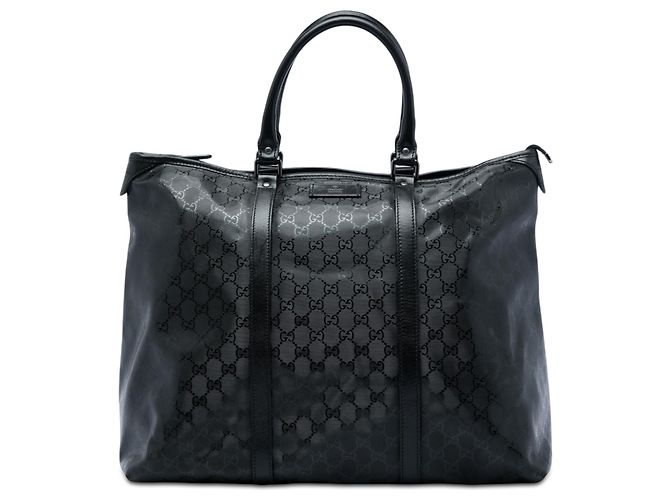 Borsa da viaggio Weekender Gucci GG Stampata Nera Nero