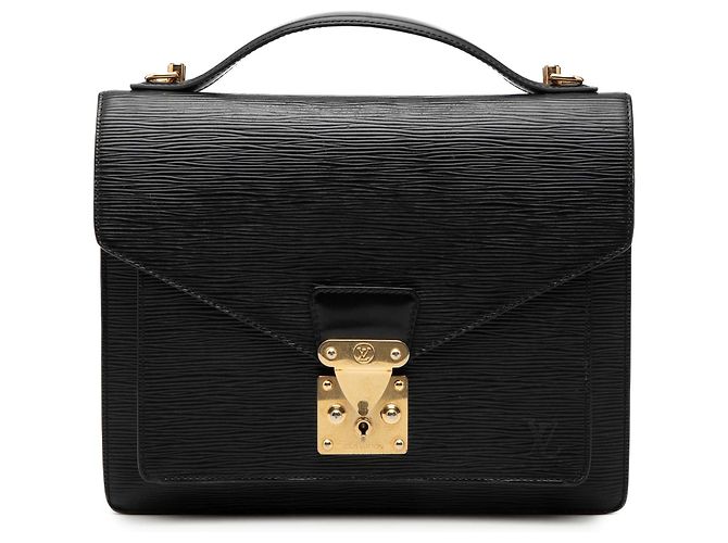 Borsa Louis Vuitton Epi Monceau 28 nera Nero