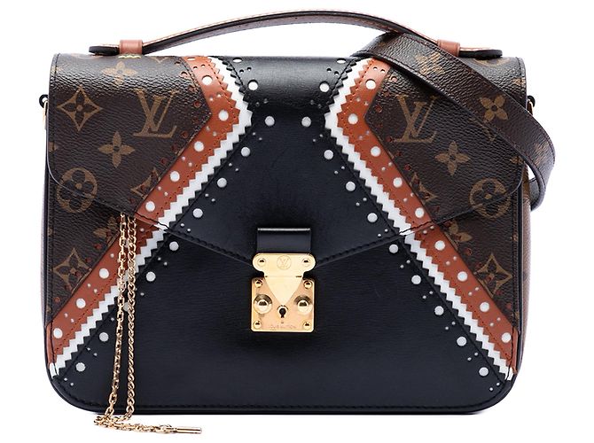 Bolso Satchel Pochette Metis Monogram Brogue Marrón Louis Vuitton Castaño