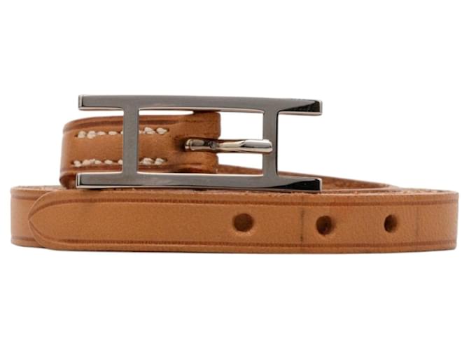 Bracciale Hermès Swift Behapi Triple Tour marrone 