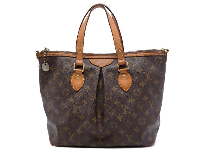 Borsa Satchel Louis Vuitton Monogram Palermo PM Marrone