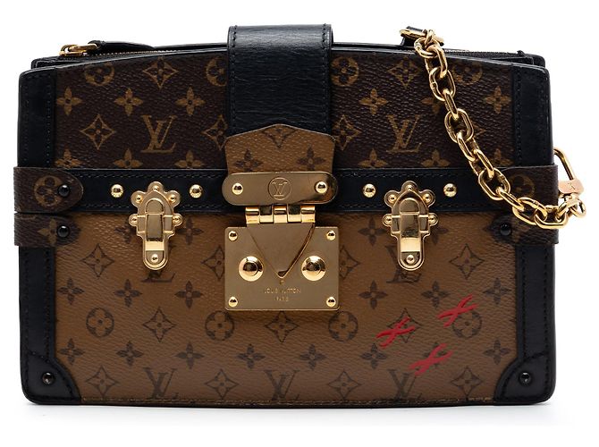 Borsa a tracolla e clutch Louis Vuitton Monogram Reverse Trunk marrone