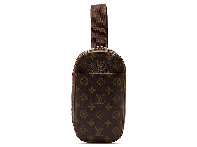 Borsa a tracolla Louis Vuitton Monogram Pochette Gange marrone