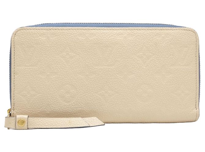 Beige Louis Vuitton Monogram Empreinte Zippy Long Wallet