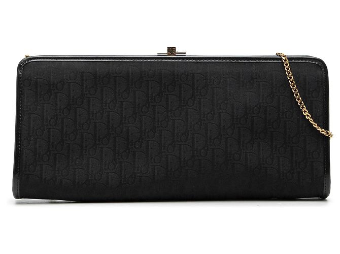 Clutch Diorissimo Trotter Canvas Nera Dior con Catena e Tracolla Nero