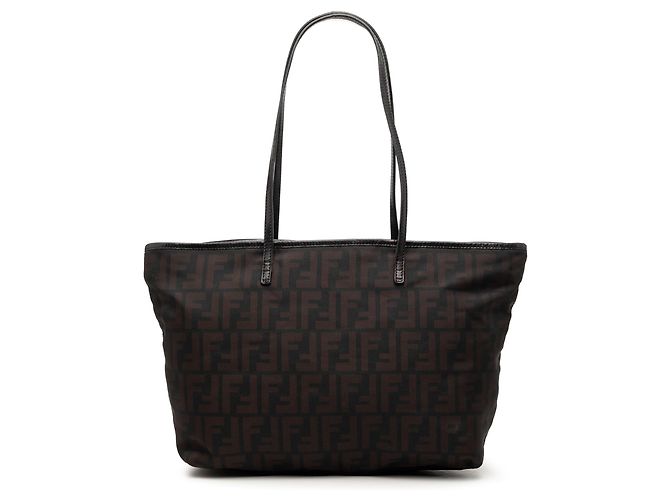 Fendi Small Zucca Nylon Roll Tote schwarz