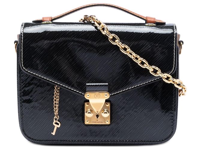 Borsa Mini Pochette Metis Louis Vuitton in pelle Epi lucida nera e Monogram Reverse Nero