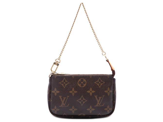 Borsa a mano Louis Vuitton Monogram Mini Pochette Accessoires Marrone