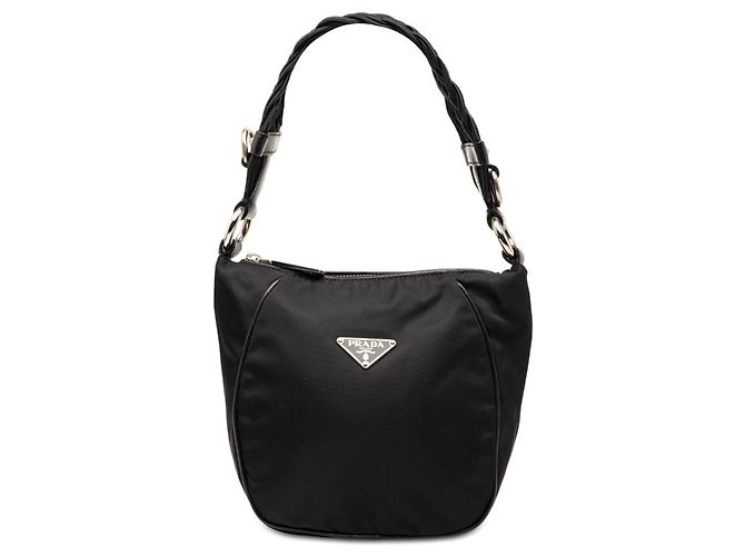 Prada Tessuto geflochtene Handtasche Schwarz