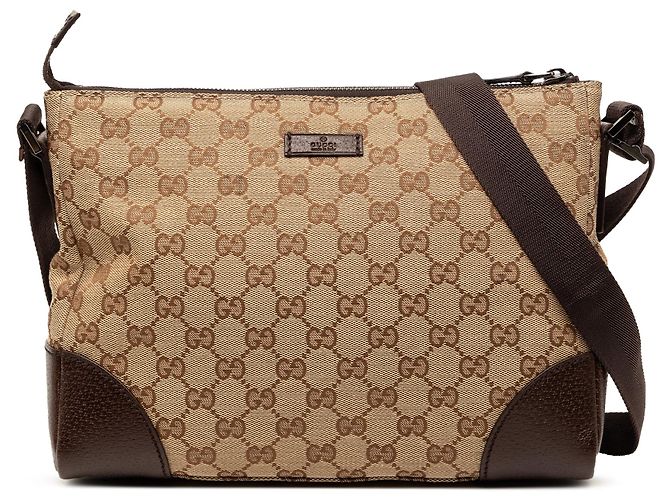 Borsa a tracolla Gucci GG Canvas beige