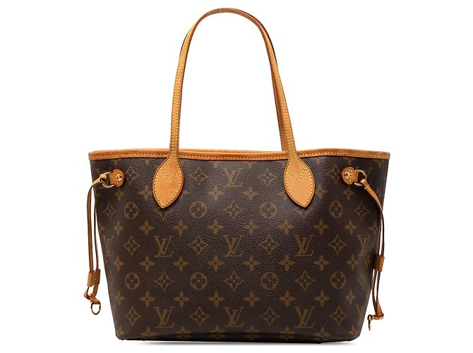 Bolso Tote Louis Vuitton Monogram Neverfull PM Marrón Castaño