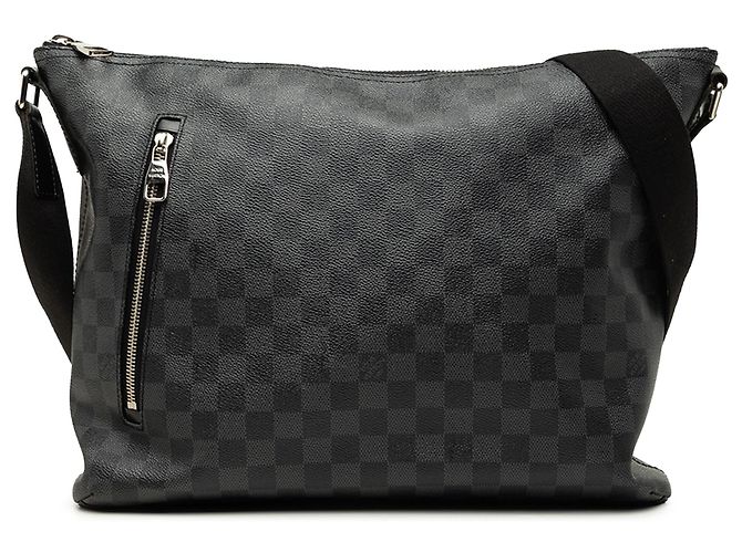 Borsa a tracolla Louis Vuitton Damier Graphite Mick MM Nera Nero