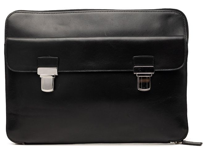 Clutch in pelle Saint Laurent nera Nero