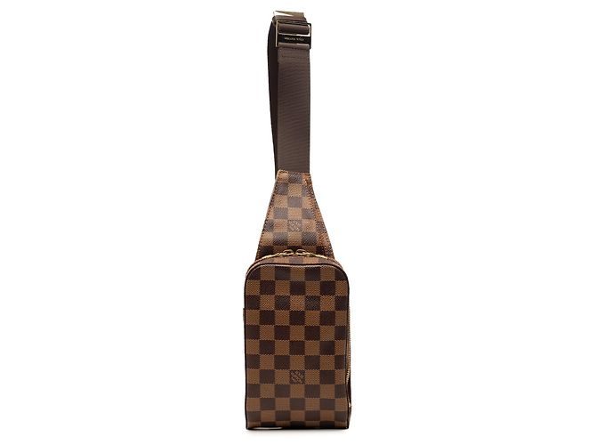 Borsa a tracolla Louis Vuitton Damier Ebene Geronimos Marrone
