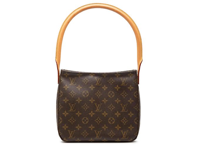 Bolsa de Ombro Louis Vuitton Monogram Looping MM Castanha Marrom