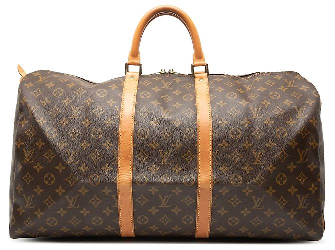 Bolsa de viagem Louis Vuitton Monogram Keepall 55 marrom