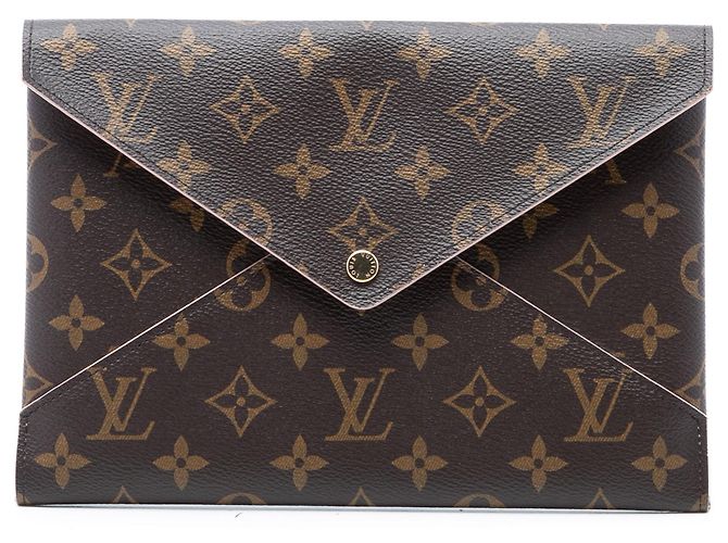 Clutch Louis Vuitton Monogram Pochette Kirigami GM marrone