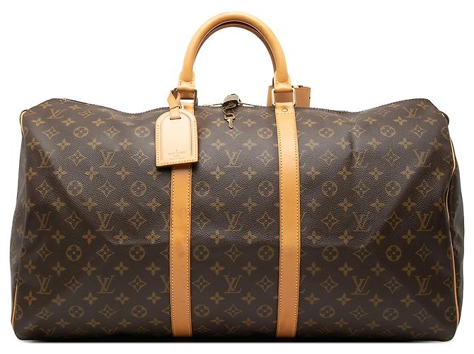 Sac de voyage Louis Vuitton Monogram Keepall 55 marron
