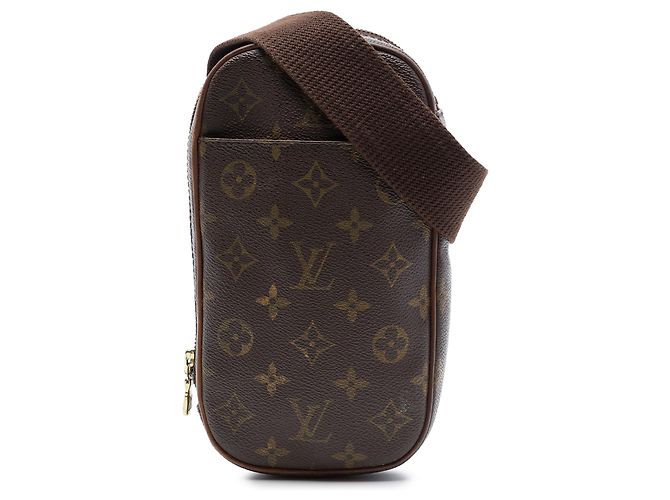 Borsa a tracolla Louis Vuitton Monogram Pochette Gange Marrone