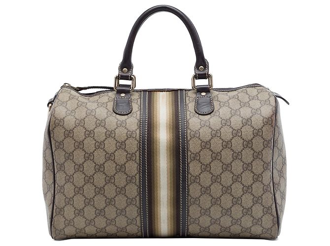 Borsa Boston Gucci Medium GG Supreme Joy Web Beige