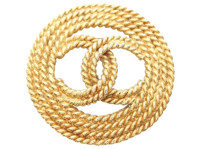 Chanel CC Rope Brosche vergoldet Golden