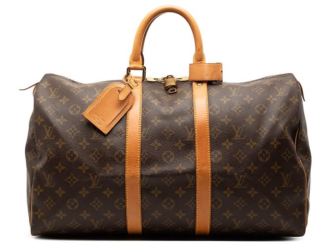 Borsa da viaggio Louis Vuitton Monogram Keepall 45 Marrone