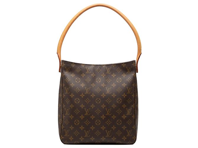 Bolsa de Ombro Louis Vuitton Monogram Looping GM Castanha Marrom