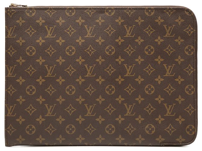 Borsa Business Portfolio Poche Documents Monogram Louis Vuitton Marrone