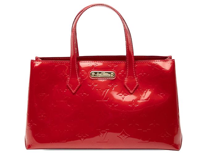 Louis Vuitton Monogram Vernis Wilshire PM Handtasche rot