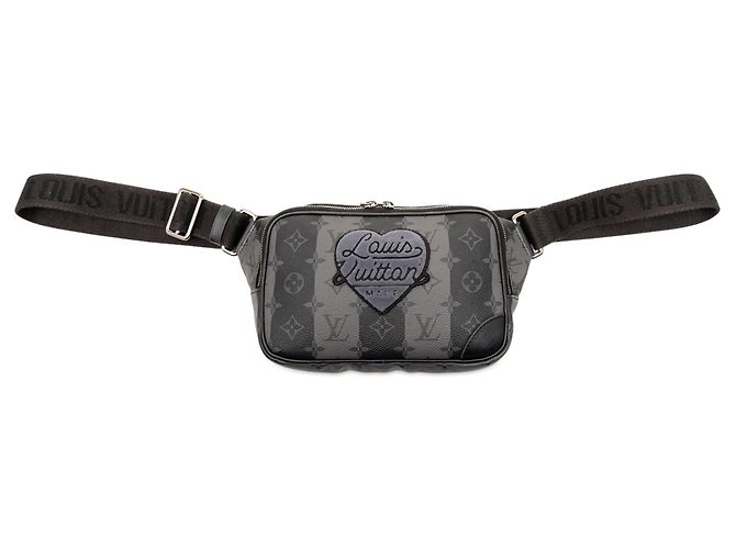 Bolsa Sling Modular Louis Vuitton Monogram Eclipse Stripes Preta Preto