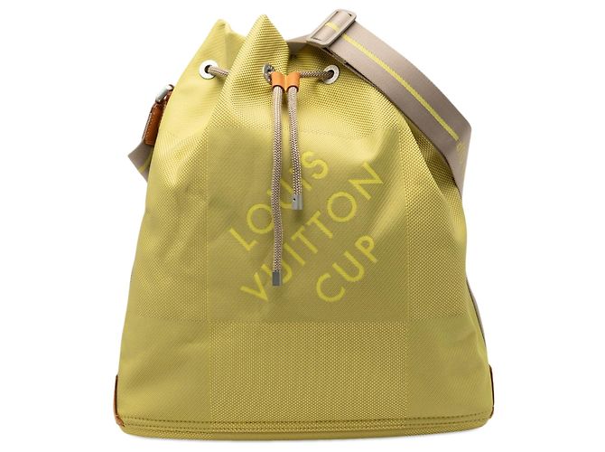 Bucket Saco Balde Louis Vuitton Damier Geant LV Cup Volunteer Green Verde