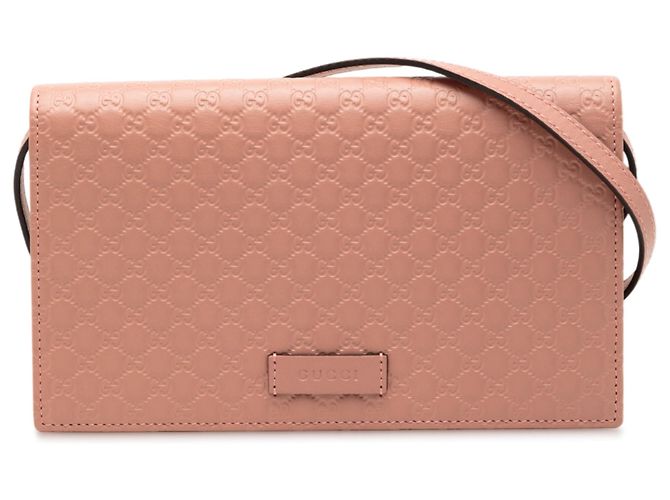 Borsa a tracolla Gucci Microguccissima Wallet on Strap Rosa
