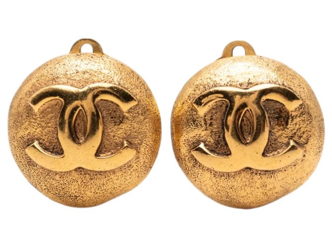 Orecchini a clip Chanel CC placcati oro D'oro