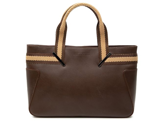 Borsa Gucci in pelle Web marrone