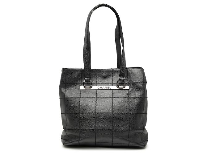 Tote Chanel Choco Bar Caviar Nera Nero