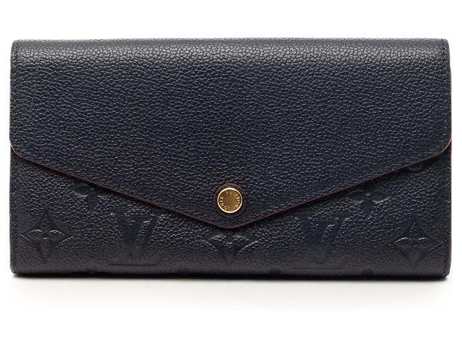 Louis Vuitton Monogram Empreinte Sarah Geldbörse Lang Blau