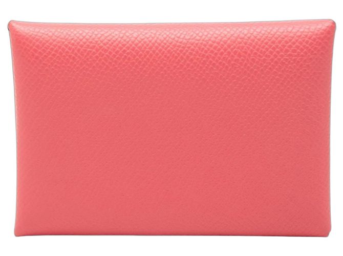 Cartera Rosa Hermès Epsom Calvi Duo y Monedero