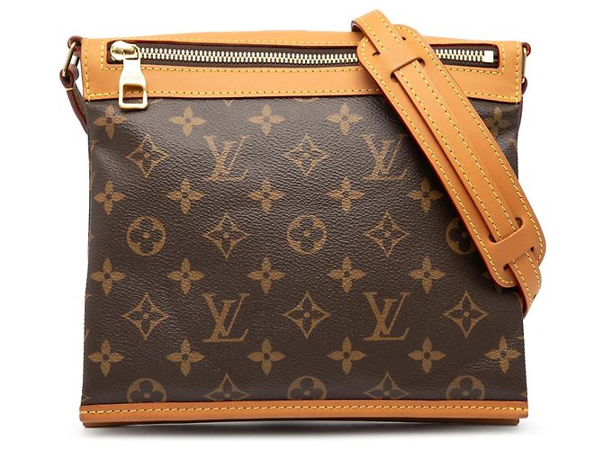 Borsa a tracolla Louis Vuitton Monogram Saumur Messenger PM Marrone