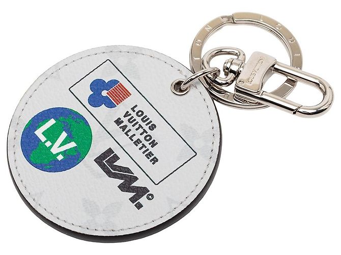 Portefeuille Round Key Chain Monogram Louis Vuitton Gris
