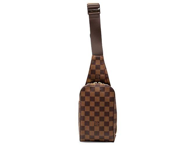 Borsa a tracolla Louis Vuitton Damier Ebene Geronimos Marrone