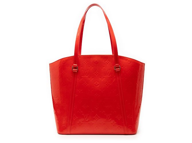 Red Louis Vuitton Monogram Vernis Avalon GM Shoulder Bag