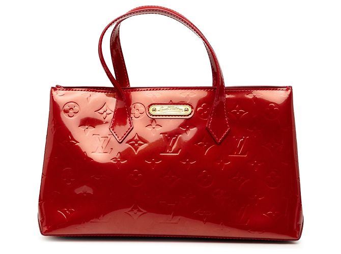 Louis Vuitton Monogram Vernis Wilshire PM Handtasche rot