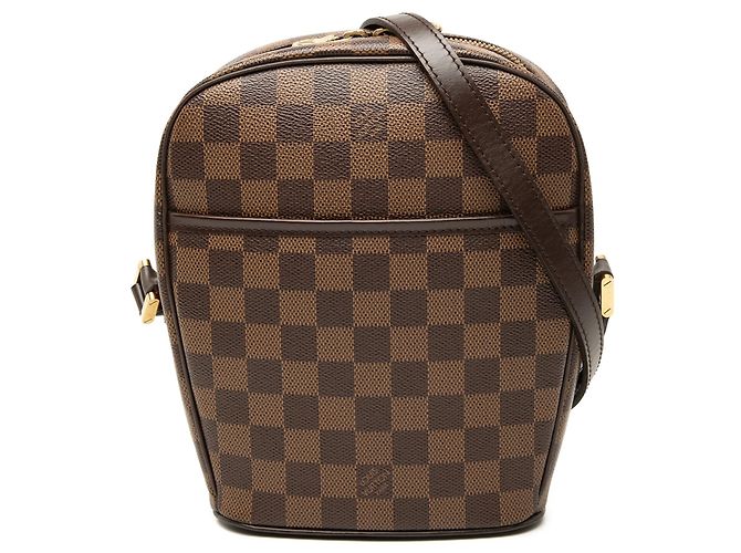 Borsa a tracolla Louis Vuitton Damier Ebene Ipanema PM Marrone