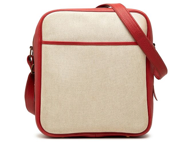Borsa Messenger Victoria Hermès in Toile e Clemence Marrone