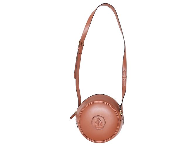 Borsa a tracolla rotonda camera Lanvin marrone