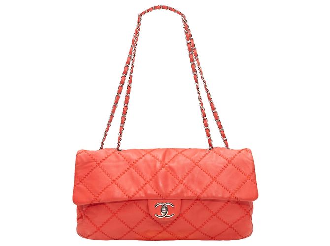 Borsa a patta Chanel Ultimate Stitch rossa Rosso