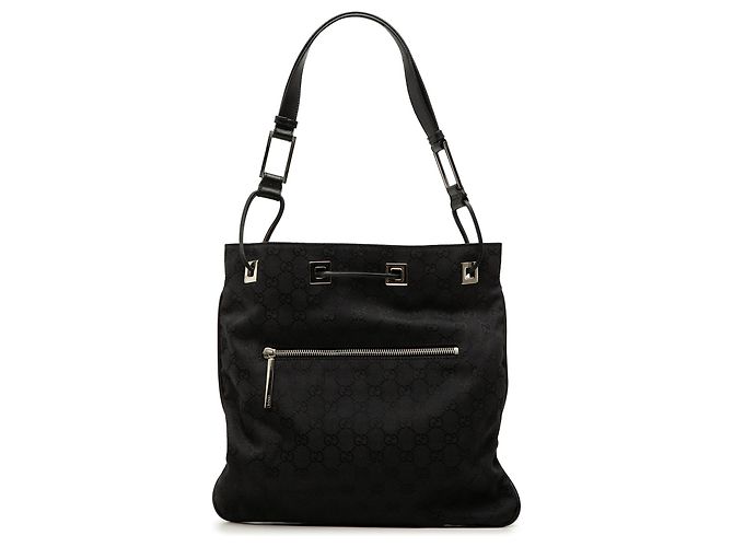 Borsa a tracolla Gucci GG Canvas nera Nero
