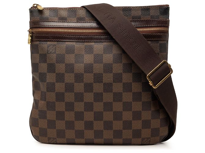 Borsa a tracolla Louis Vuitton Damier Ebene Bosphore Pochette Marrone