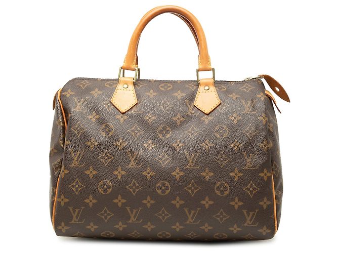 Borsa Boston Louis Vuitton Monogram Speedy 30 Marrone