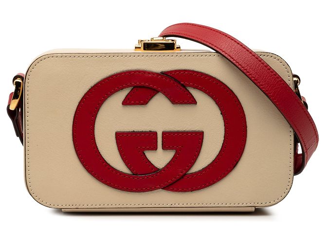 Bolsa crossbody Gucci em couro marrom com G entrelaçados